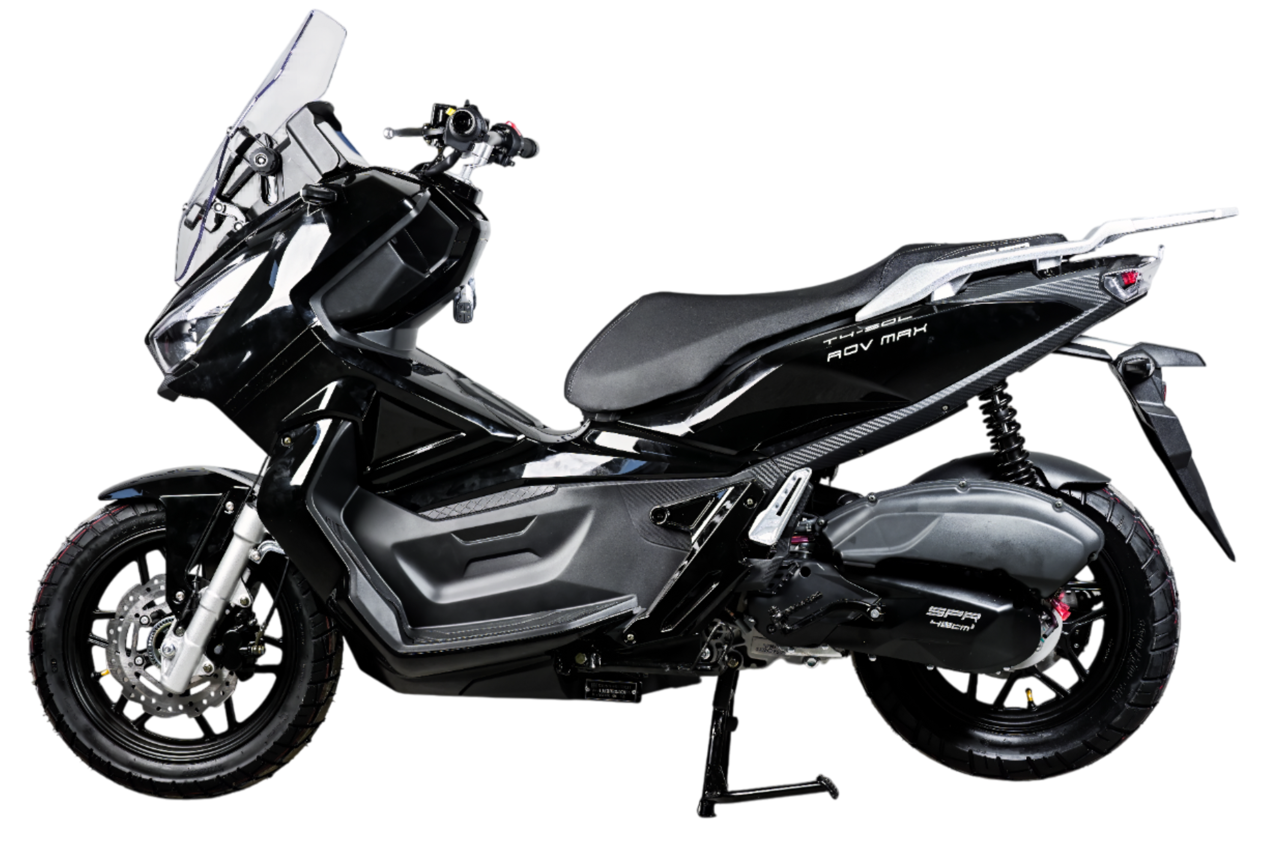 Скутер SPRMOTORS ADV MAX чёрный T4-50L (с кофром)