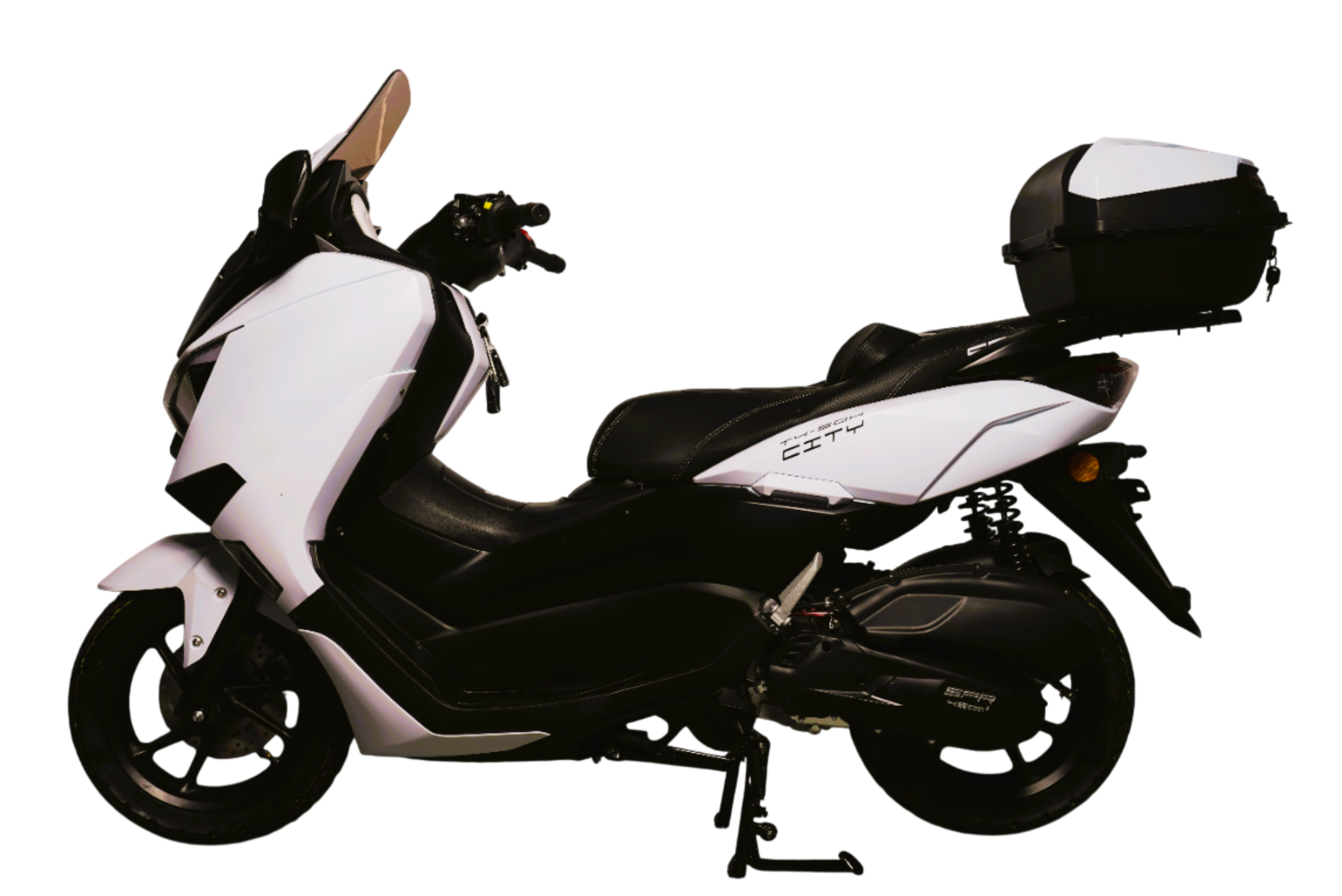Скутер SPRMOTORS CITY MAX белый T4-50H (с кофром)